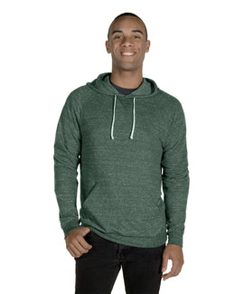 Jerzees Snow Heather Raglan Hoodie 90MR | Frst Grn Snw Hth - Front