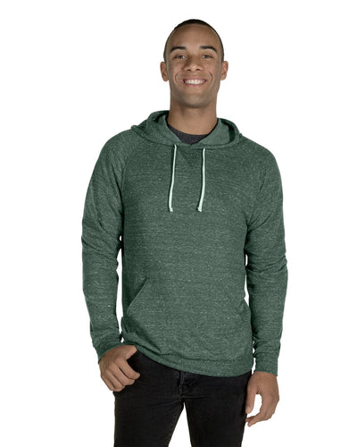 Jerzees Snow Heather Raglan Hoodie 90MR | Frst Grn Snw Hth - Front