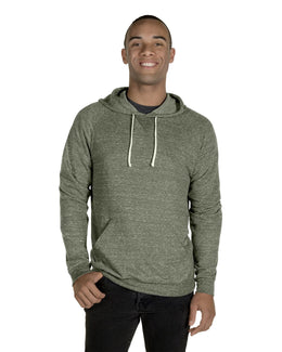 Jerzees Snow Heather Raglan Hoodie 90MR | Mltry Grn Snw Ht - Front