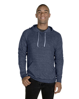Jerzees Snow Heather Raglan Hoodie 90MR | Navy Snow Heathr - Front