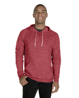 Jerzees Snow Heather Raglan Hoodie 90MR | Red Snow Heather - Front