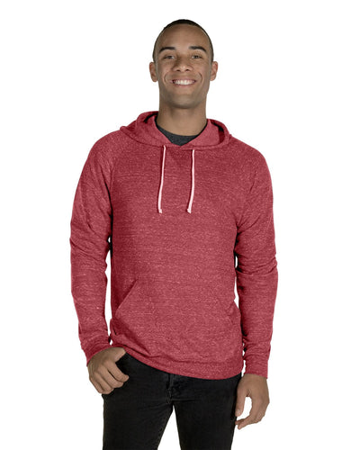 Jerzees Snow Heather Raglan Hoodie 90MR | Red Snow Heather - Front