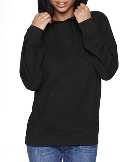Next Level Unisex French Terry Pullover Hoodie 9301 | Black/ Black - Front