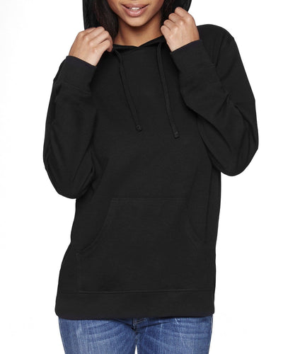 Next Level Unisex French Terry Pullover Hoodie 9301 | Black/ Black - Front