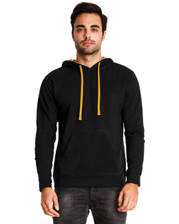 Next Level Unisex French Terry Pullover Hoodie 9301 | Black/ Gold - Front