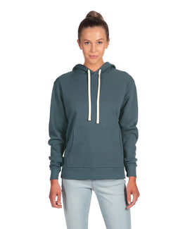 Next Level Apparel Unisex Santa Cruz Pullover Hooded Sweatshirt 9303 | Antique Denim - Front