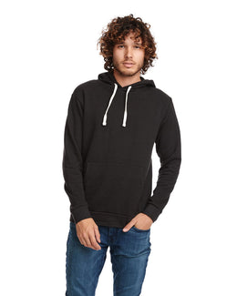 Next Level Apparel Unisex Santa Cruz Pullover Hooded Sweatshirt 9303 | Black - Front