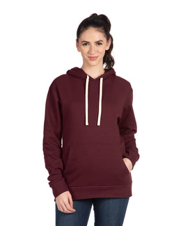 Next Level Apparel Unisex Santa Cruz Pullover Hooded Sweatshirt 9303 | Oxblood - Front
