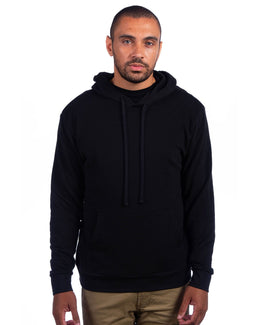 Next Level Apparel Adult Sueded French Terry Pullover Sweatshirt 9304 | Black - Front