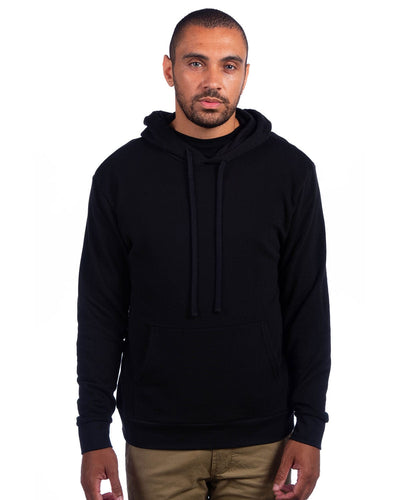 Next Level Apparel Adult Sueded French Terry Pullover Sweatshirt 9304 | Black - Front