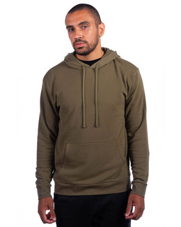 Next Level Apparel Adult Sueded French Terry Pullover Sweatshirt 9304 | Military Green - Front