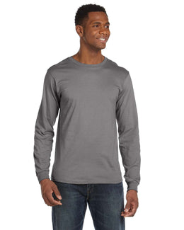 Anvil Long Sleeve Fashion Fit T-Shirt 949 | Storm Grey - Front