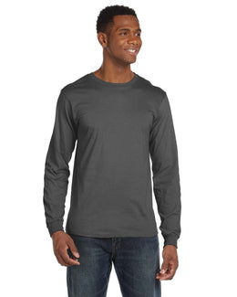 Anvil Long Sleeve Fashion Fit T-Shirt 949 | Charcoal - Front