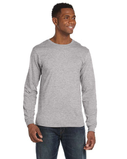 Anvil Long Sleeve Fashion Fit T-Shirt 949 | Heather Grey - Front