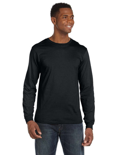 Anvil Long Sleeve Fashion Fit T-Shirt 949 | Black - Front