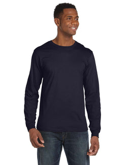 Anvil Long Sleeve Fashion Fit T-Shirt 949 | Navy - Front
