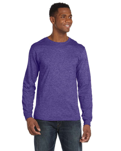 Anvil Long Sleeve Fashion Fit T-Shirt 949 | Heather Purple - Front