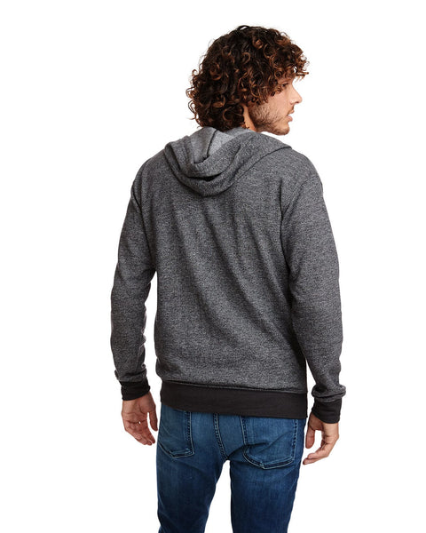 Next Level Men's Denim Fleece Full-Zip Hoody - 7.4 Oz Heather Fleece, Unisex Fit (Style 9600) - View #7