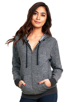 Next Level Unisex Denim Fleece Full-Zip Hoodie