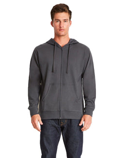 Next Level Adult French Terry Zip Hoody 9601 | Hvy Mtl/ Hvy Mtl - Front
