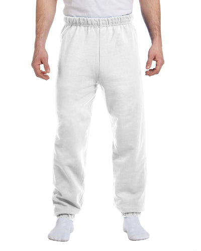 Jerzees 50/50 Fleece Sweatpants 973 | White - Front