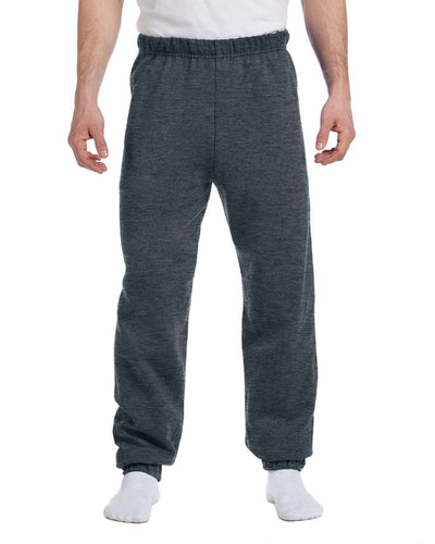 Jerzees 50/50 Fleece Sweatpants 973 | Black Heather - Front