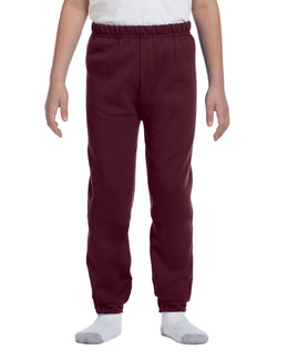 Jerzees Youth Lightweight Fleece Sweatpants 973B | Maroon - Front