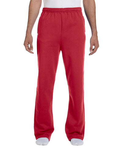 Jerzees Open Bottom Fleece Sweatpants 974MP | True Red - Front