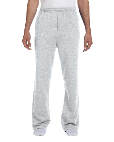 Jerzees Open Bottom Fleece Sweatpants 974MP | Ash - Front