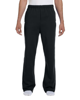 Jerzees Open Bottom Fleece Sweatpants 974MP | Black - Front