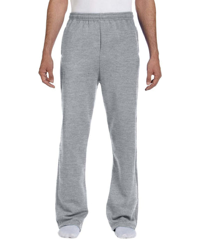 Jerzees Open Bottom Fleece Sweatpants 974MP | Athletic Heather - Front