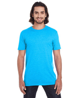 Anvil Fashion Fit T-Shirt 980 | Hthr Carib Blue - Front
