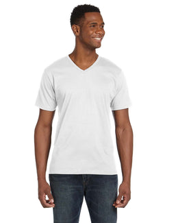 Anvil Fashion Fit V-Neck T-Shirt 982 | White - Front