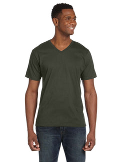 Anvil Fashion Fit V-Neck T-Shirt 982 | City Green - Front