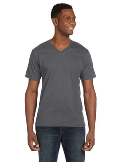 Anvil Fashion Fit V-Neck T-Shirt 982 | Charcoal - Front