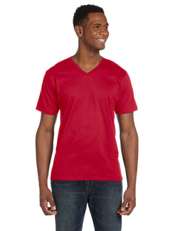 Anvil Fashion Fit V-Neck T-Shirt 982 | Red - Front