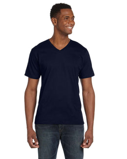 Anvil Fashion Fit V-Neck T-Shirt 982 | Navy - Front