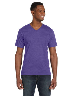 Anvil Fashion Fit V-Neck T-Shirt 982 | Heather Purple - Front