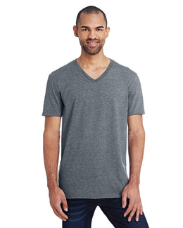 Anvil Fashion Fit V-Neck T-Shirt 982 | Heather Graphite - Front