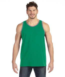 Anvil Lightweight Tank 986 | Hth Grn/ Hth Gry - Front