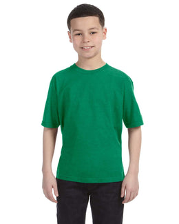Anvil Youth Fashion Fit T-Shirt 990B | Heather Green - Front