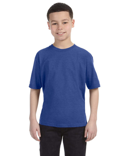 Anvil Youth Fashion Fit T-Shirt 990B | Heather Blue - Front