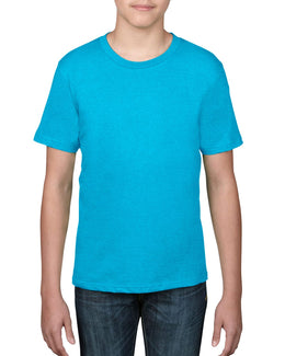 Anvil Youth Fashion Fit T-Shirt 990B | Hthr Carib Blue - Front