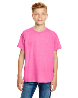 Anvil Youth Fashion Fit T-Shirt 990B | Heather Hot Pink - Front