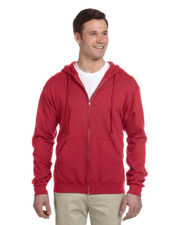Jerzees Lightweight Full-Zip Hooded Sweatshirt 993 | True Red - Front
