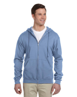Jerzees Lightweight Full-Zip Hooded Sweatshirt 993 | Light Blue - Front