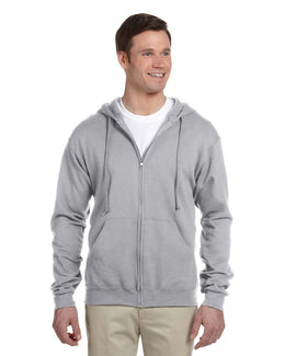 Jerzees Lightweight Full-Zip Hooded Sweatshirt 993 | Oxford - Front