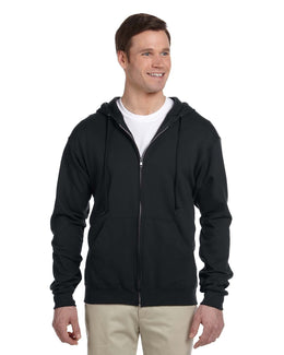 Jerzees Lightweight Full-Zip Hooded Sweatshirt 993 | Black - Front