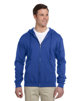 Jerzees Lightweight Full-Zip Hooded Sweatshirt 993 | Royal - Front