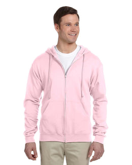 Jerzees Lightweight Full-Zip Hooded Sweatshirt 993 | Classic Pink - Front